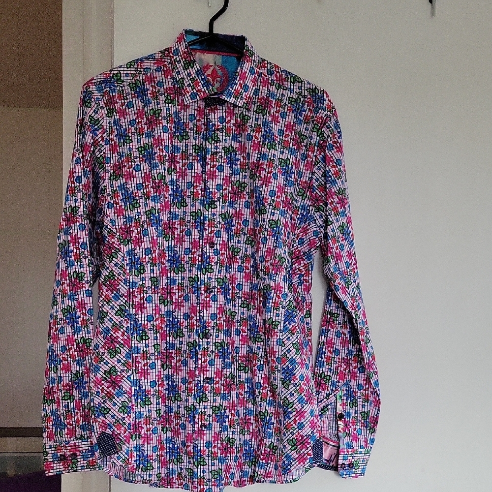 Au Noir NEW Men's Multicolor Floral Button-Down Shirt
